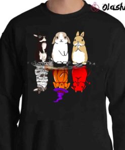 Bunny Halloween Shirt Vintage Rabbit Halloween Sweater Shirt