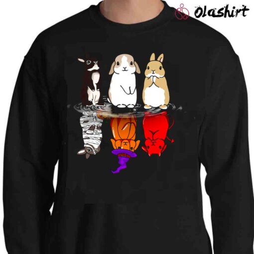 Bunny Halloween Shirt Vintage Rabbit Halloween Sweater Shirt