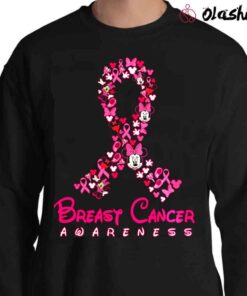 Disney Pink ribbon shirt Minnie Pink ribbon shirt Minnie Breast cancer Breast cancer awareness Sweater Shirt