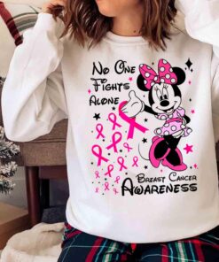 Disney Pink warrior shirt Pink ribbon shirt Minnie Breast cancer shirt Sweater shirt