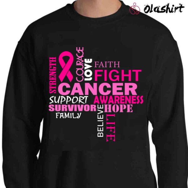 Fighting Breast Cancer Cancer Survivor Awareness Ribbon Cancer Warrior shirt Sweater Shirt
