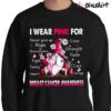 Gnome I Wear Pink For Breast Cancer Awareness Shirt Sweater Shirt