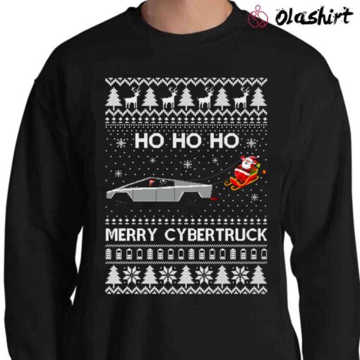 Ho Ho Ho Merry Cybertruck Ugly Christmas Sweater Sweater Shirt