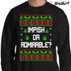 Impish Or Admirable Pull Over Sweater Ugly Christmas Party Sweatshirt for The Office Quote TV Show Fans Sweater Shirt