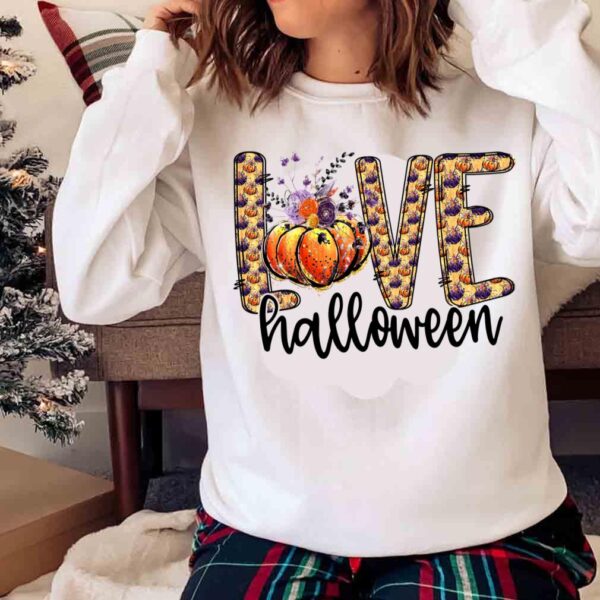 Love Halloween pumpkin sublimation shirt Sweater shirt