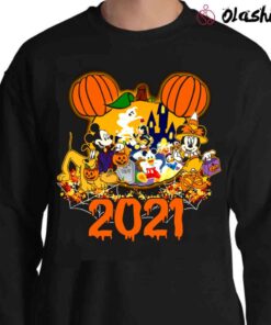 Mickey pumpkin not so scary halloween party 2021 Disney halloween family shirts Sweater Shirt