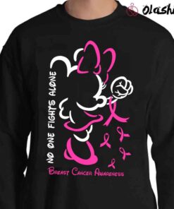 Minnie Breast Cancer Awareness No One Fights Alone Breast Cancer Shirt Sweater Shirt