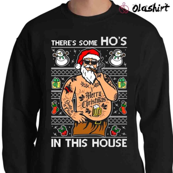 OnCoast There's Some Ho's In This House, SANTA WAP! Funny Christmas Shirt Sweater Shirt