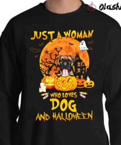 Personalized Dog Just A Woman Who Loves Dog And Halloween Shirt Sweater Shirt