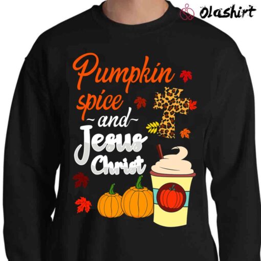 Pumpkin Spice and Jesus Christ Trick or Treat halloween shirt Sweater Shirt