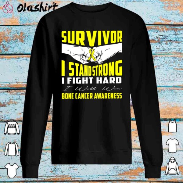 Survivor I Stand Strong Bone Cancer Aeness Shirt