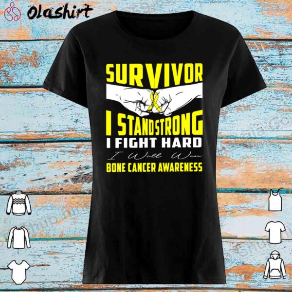Survivor I Stand Strong Bone Cancer Aeness Shirt