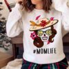 Skull Mom Shirt Mom Life Skull Leopard Shirt Sweater Shirt