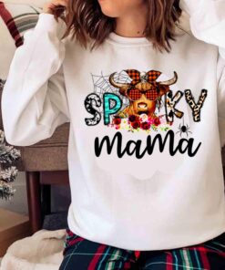 Spooky Mama Glasses Cow Halloween shirt Sweater shirt 1