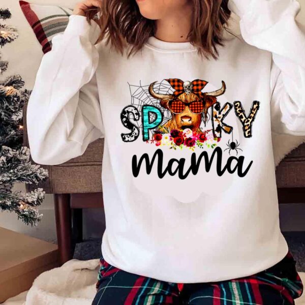 Spooky Mama Glasses Cow Halloween shirt Sweater shirt 1