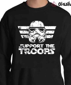 Support The Troops funny dark side empire sith 80s movie geek storm nerd trooper vintage retro party Sweater Shirt