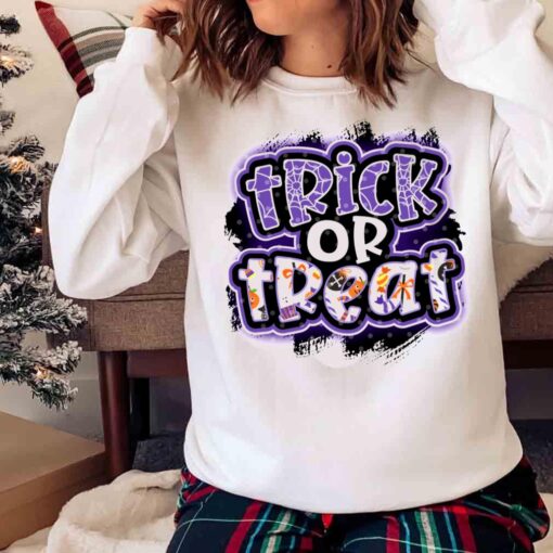Trick Or Treat Clipart Shirt Sweater Shirt
