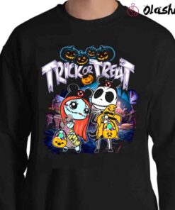 Trick or Treat Shirt Jack And Sally Sweatshirt Nightmare Before Christmas Sweater Shirt