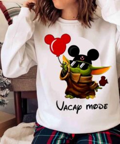 Vacay Mode Yoda with Mickey Ears on Holidays Baby Yoda shirt Sweater shirt
