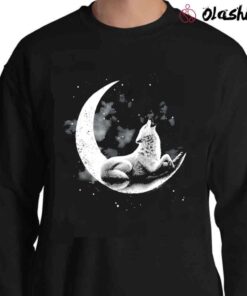 Wolf Sit On The Moon Shirt Sweater Shirt