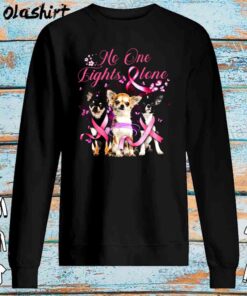 no one fights lone funny chihuahua shirt Sweater Shirt