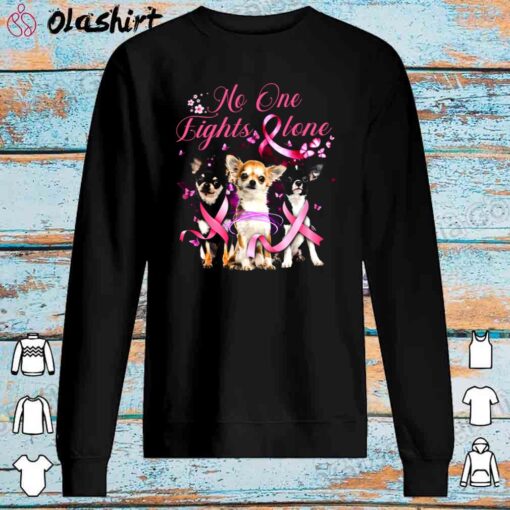 no one fights lone funny chihuahua shirt Sweater Shirt