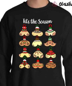 tit's the seasom Boobs Ugly Christmas Shirt, White Elephant Gift Funny Sweater Shirt