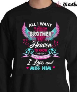 All I Want Is My Brother In Heaven To Know How Much I Love And Miss Him shirt Sweater Shirt