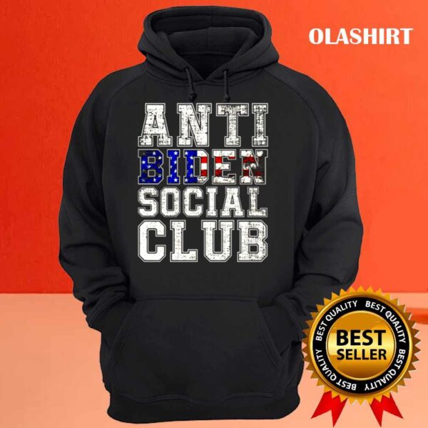 Anti Biden Social Club American Flag Retro Vintage shirt Hoodie shirt