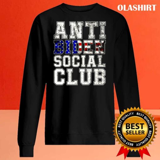 Anti Biden Social Club American Flag Retro Vintage shirt Sweater Shirt