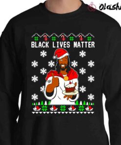Black Lives Matter Christmas or Black Jesus Christmas T shirt Sweater Shirt