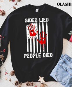 Blood Hands Biden Lied People Died T Shirt trending shirt