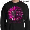Breast Cancer Awareness Month Breast Cancer Flower Shirt Sweater Shirt