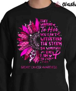 Breast Cancer Awareness Month Breast Cancer Flower Shirt Sweater Shirt