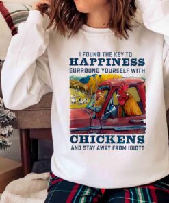 Chicken Shirt I Found The Key To Happiness Womens Chicken Shirt Sweater shirt