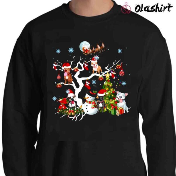 Christmas Pitbull Shirt Pitbull Dog Mom Shirt Sweater Shirt