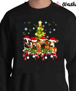 Christmas Tree Cows Shirt Santa Cows Xmas Tree Sweater Shirt
