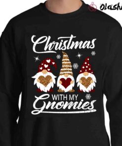 Christmas With Gnomies Plaid Leopard T Shirt Sweater Shirt