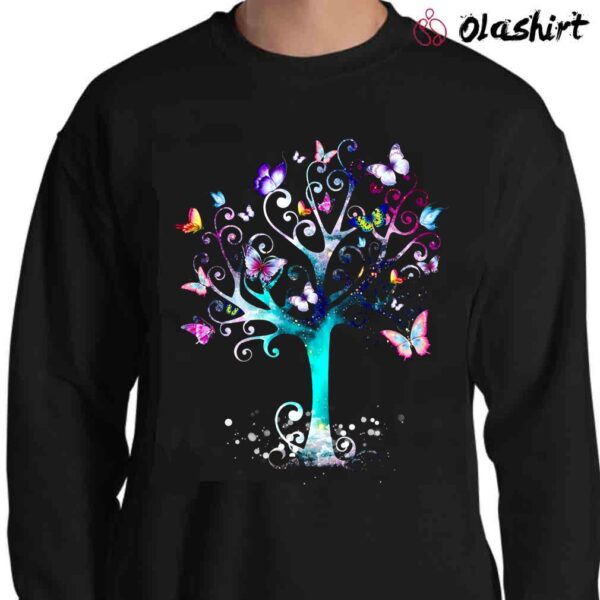 Colorful Butterfly Tree Awesome Animal Insect Butterfly T shirt Sweater Shirt