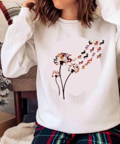 Dandelion Dachshund Flower T Shirt Cute Dog Lovers Gift Shirt Sweater shirt