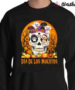 Dia De Los Muertos Labrador Retriever T shirt Funny Cute Lab Dogs Sweater Shirt