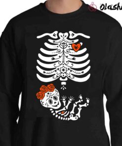 Dia De Los Muertos Skeleton Maternity Halloween day of the dead t shirt Sweater Shirt