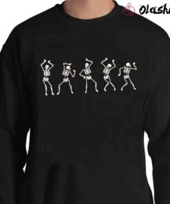 Fall Shirt Dancing Skeleton Shirt Happy Halloween T shirt Sweater Shirt