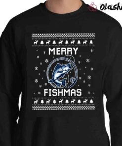 Fishing Ugly Christmas Fishermen Xmas Shirt Sweater Shirt