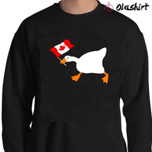 Goose with Canadian flag funny goose shirt Sweater Shirt
