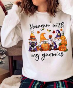 Halloween Hangin with my gnomies shirt Sweater shirt