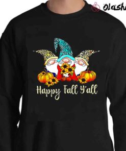 Happy Fall Yall Gnome Shirt Fall Gnomes for Woman Sweater Shirt