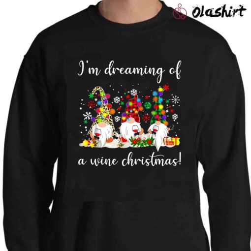 Im Dream Of A Wine Christmas Shirt Gnome Buffalo Plaid Sweater Shirt
