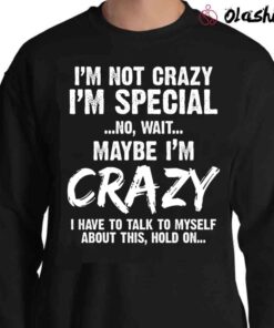 Im Not Crazy Im Special No Wait Maybe Im Crazy I Have To Talk To Myself About This Hold On Sweater Shirt