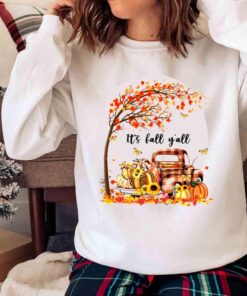 Its fall yall shirt Pumpkin truck Thanksgiving shirt Sweater shirt